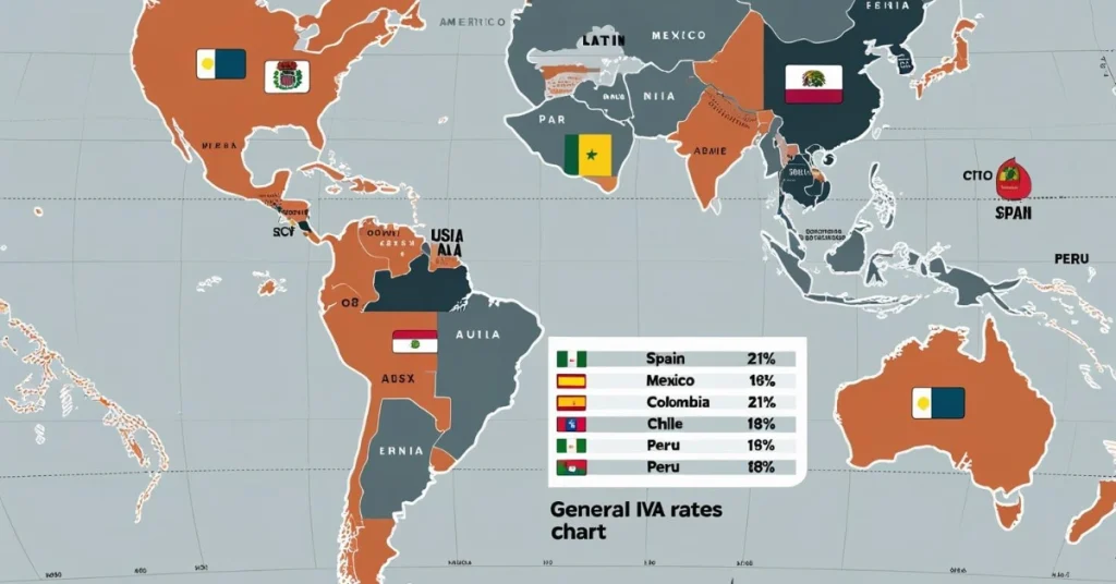Tasas de IVA en países de habla hispana