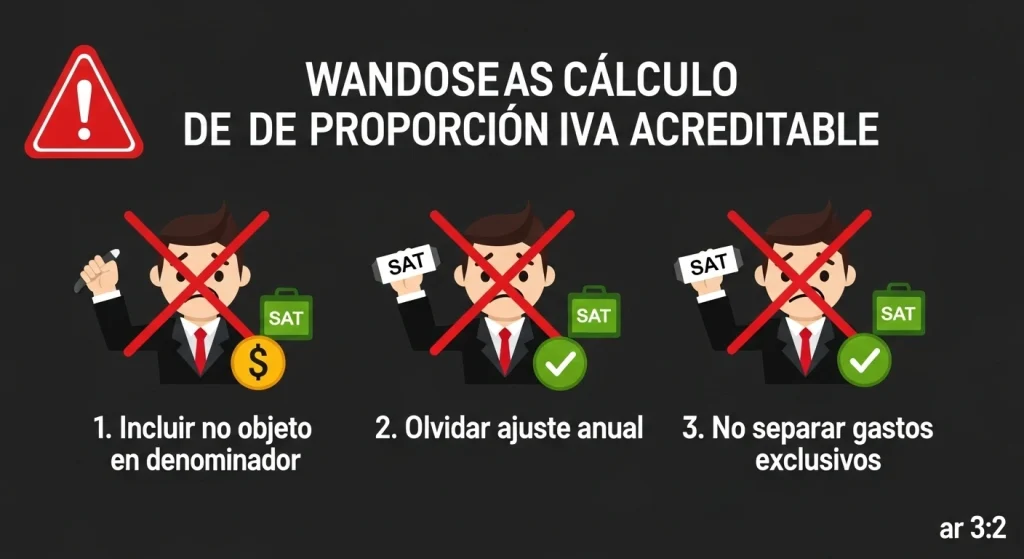 Errores Comunes en el Cálculo de la Proporción de IVA Acreditable y Cómo Evitarlos