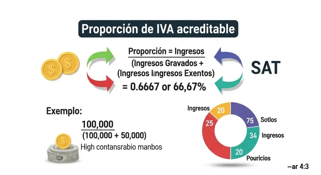 Fórmula Básica para el Cálculo de la Proporción de IVA Acreditable